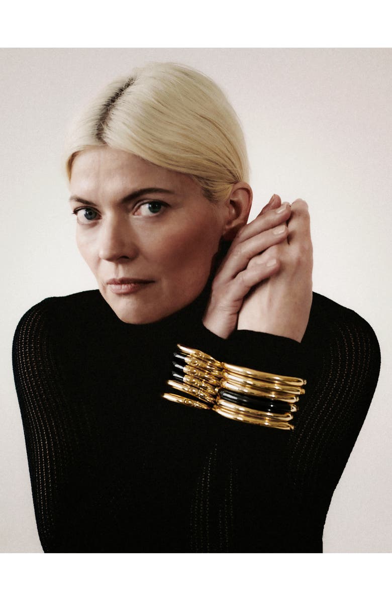 Monica Vinader x Kate Young Gemstone Bangle, Alternate, color, 18Ct Gold Vermeil On Sterling