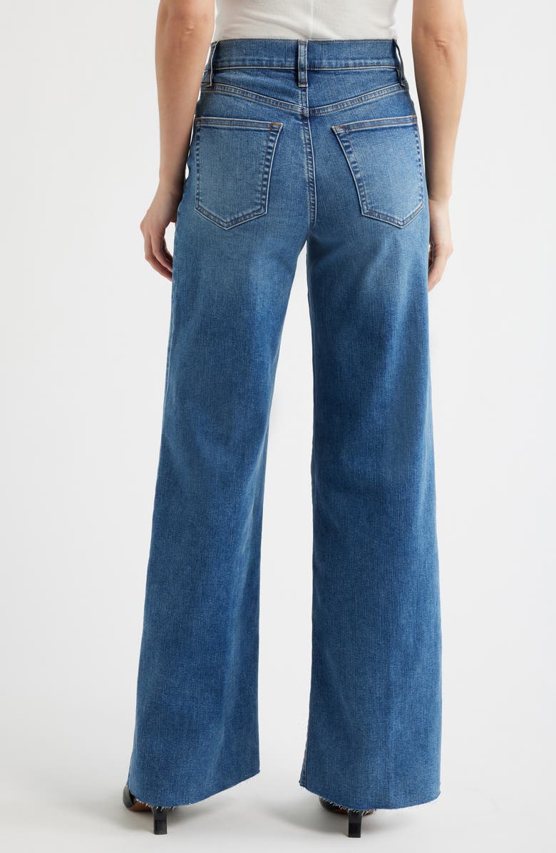 FRAME Le Slim High Waist Raw Hem Palazzo Jeans, Alternate, color, Canals Raw After