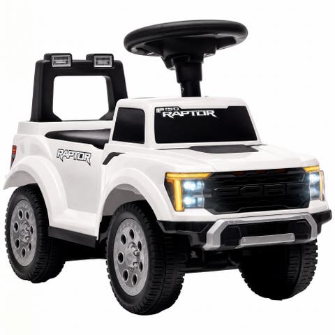 Toddler Car, Licensed Ford Raptor Foot to Floor Ride On Car with Headlights, Horn, Under Seat Storage