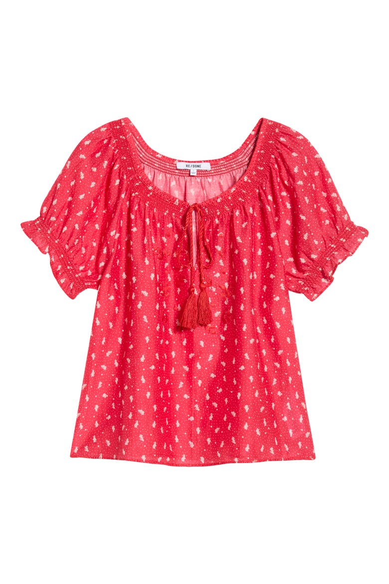 Katie Bandana Print Cotton & Silk Top, Alternate, color, BANDANA