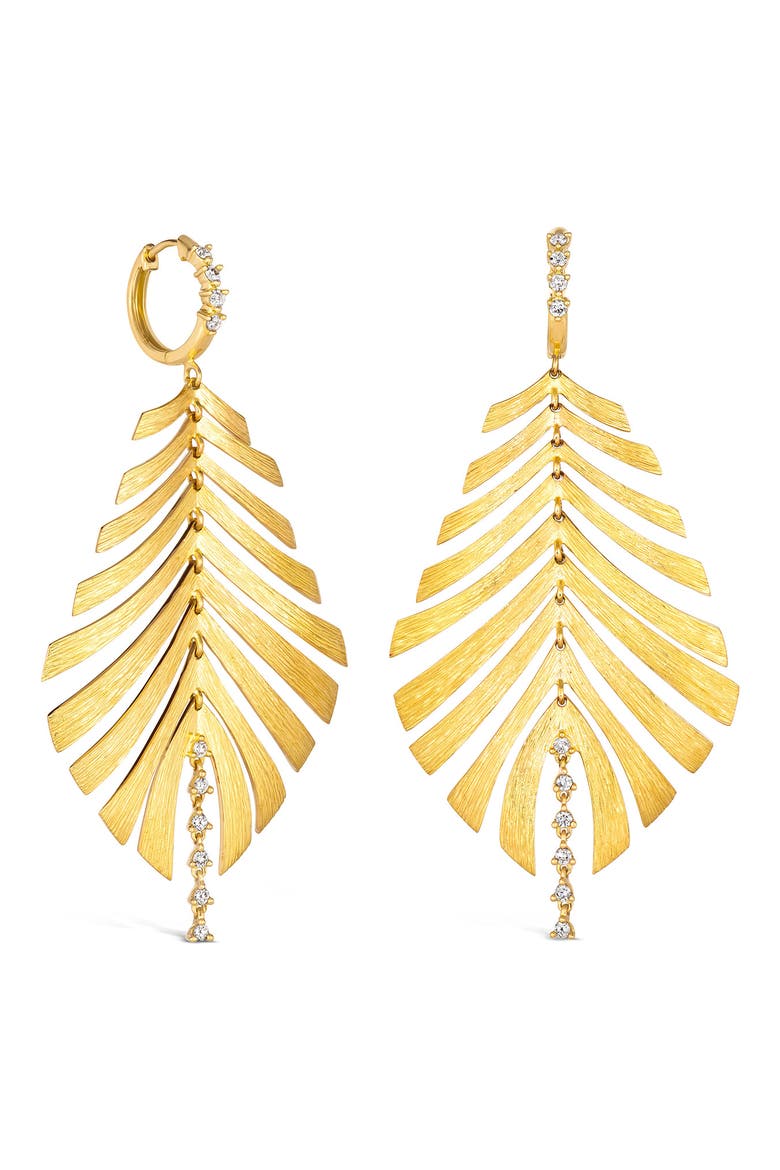 Bahia Estelar Diamond Drop Earrings, Main, color, YELLOW GOLD