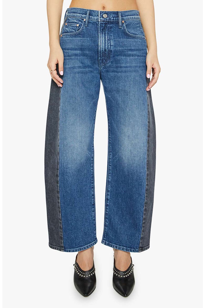 Lil Half Pipe Flood High Waist Ankle Wide Leg Jeans, Main, color, BLACK AND BLUE