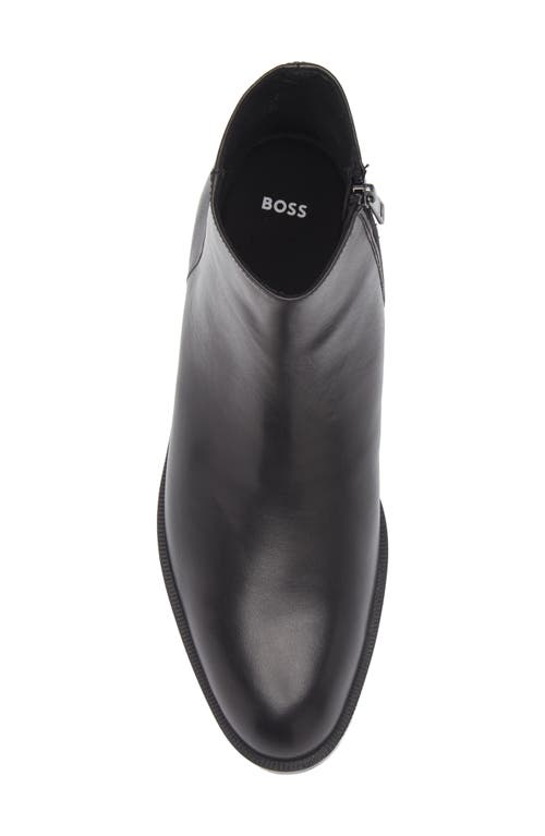 Hugo Boss Boss Tayil Side Zip Boot In Black