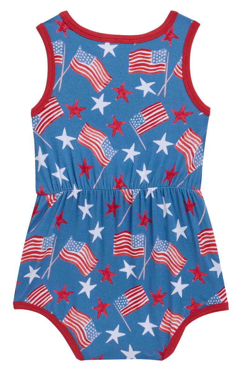 Posh Peanut Varsity Bubble Romper, Alternate, color, Blue