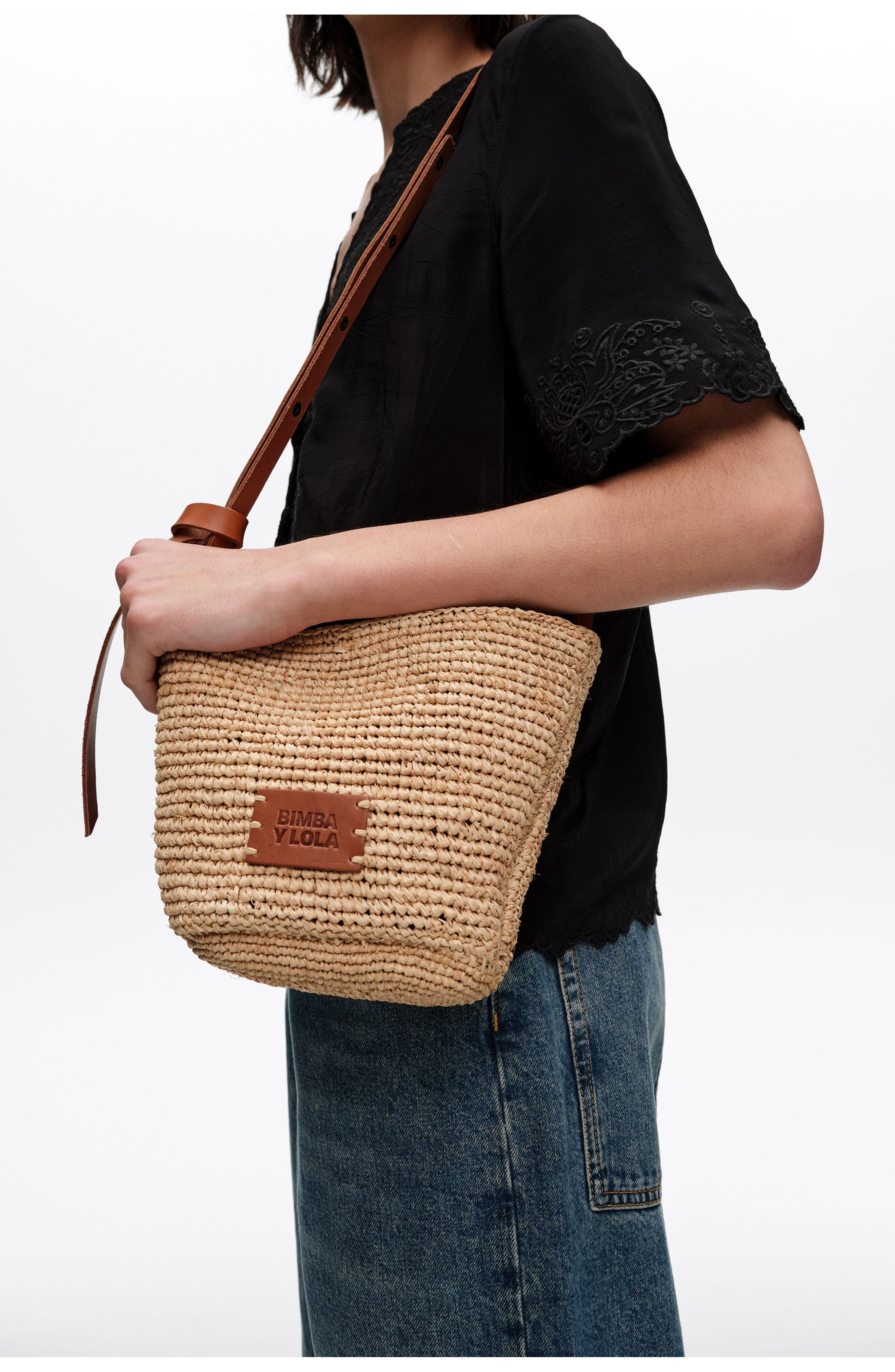 Raffia Woven Mini Bag, Alternate, color, NATURAL