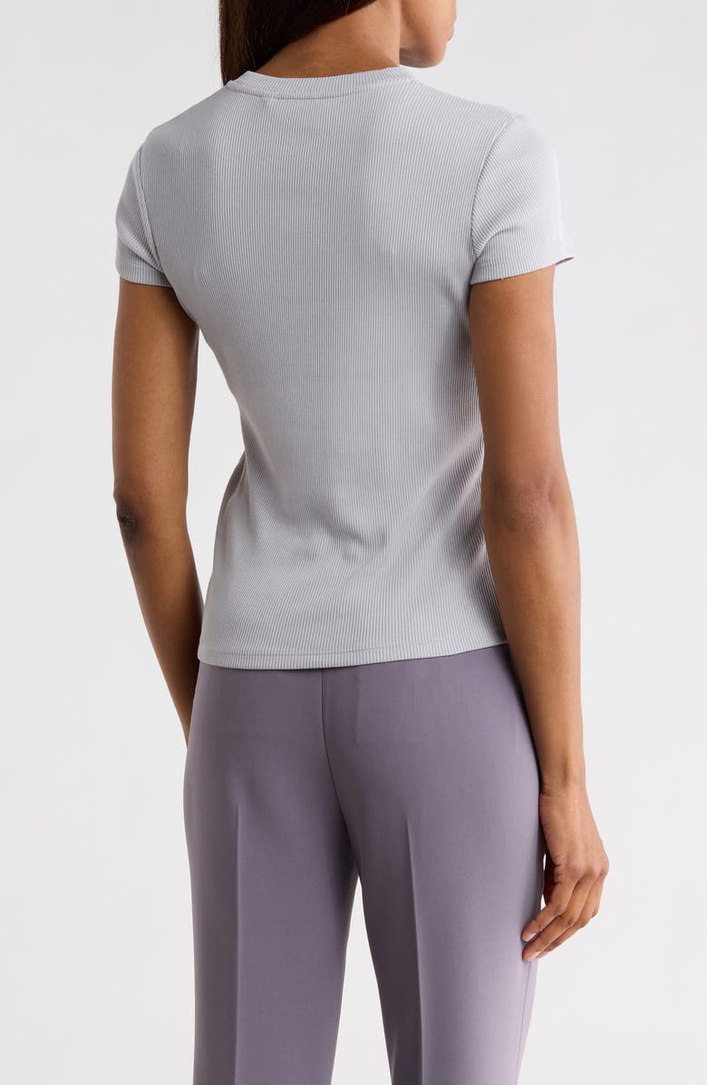 Theory Stretch Rib Tiny Tee, Alternate, color, Silver Smoke