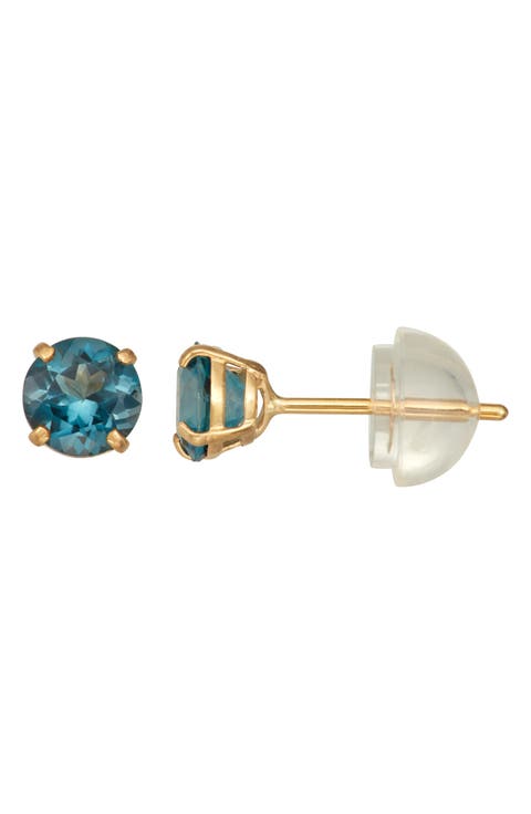 Gemstone Stud Earrings