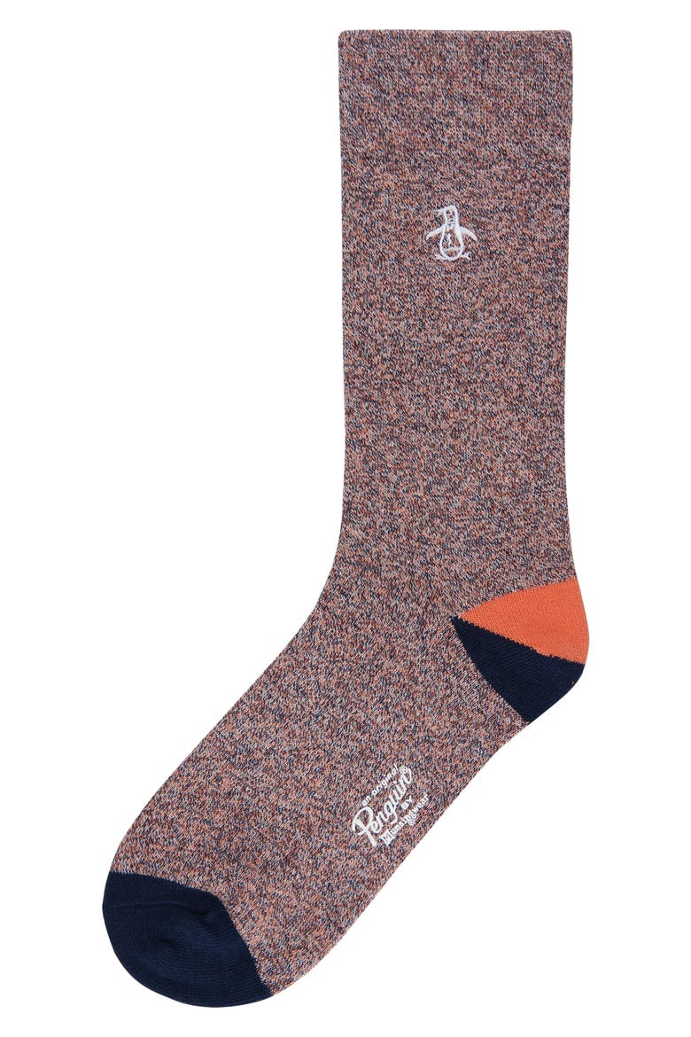 Tri-Color Marl Dress Socks, Main, color, CORAL