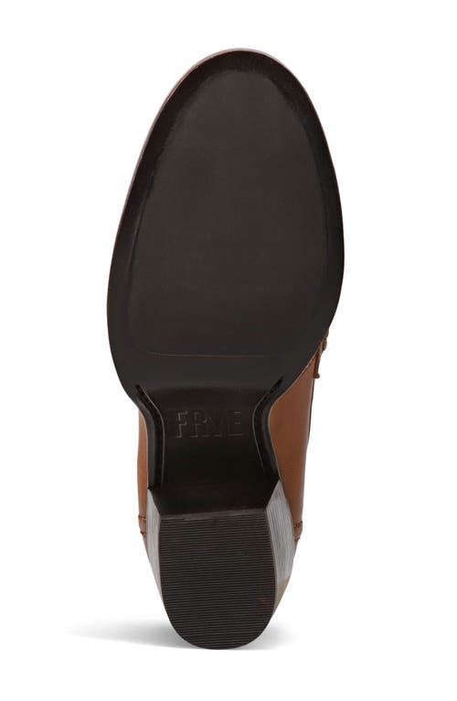 Frye Jean Stacked Heel Loafer In Brown