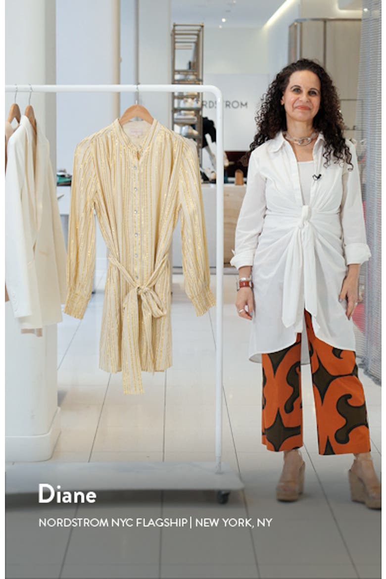 Sondra Print Tie Waist Long Sleeve Minidress video