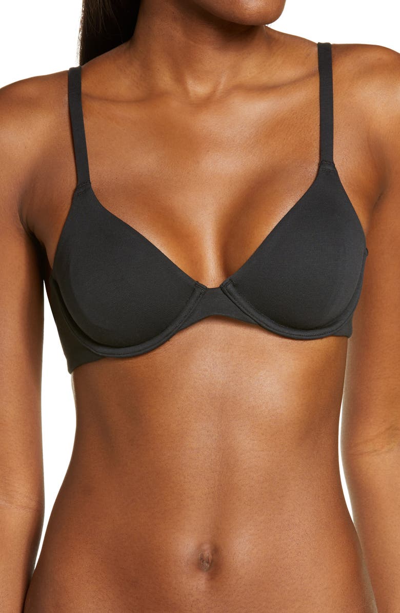 SKIMS Stretch Cotton Jersey Underwire Bra, Main, color, 