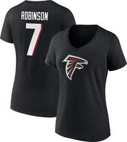 FANATICS Women's Fanatics Branded Bijan Robinson Black Atlanta Falcons Icon Name & Number V-Neck T-Shirt