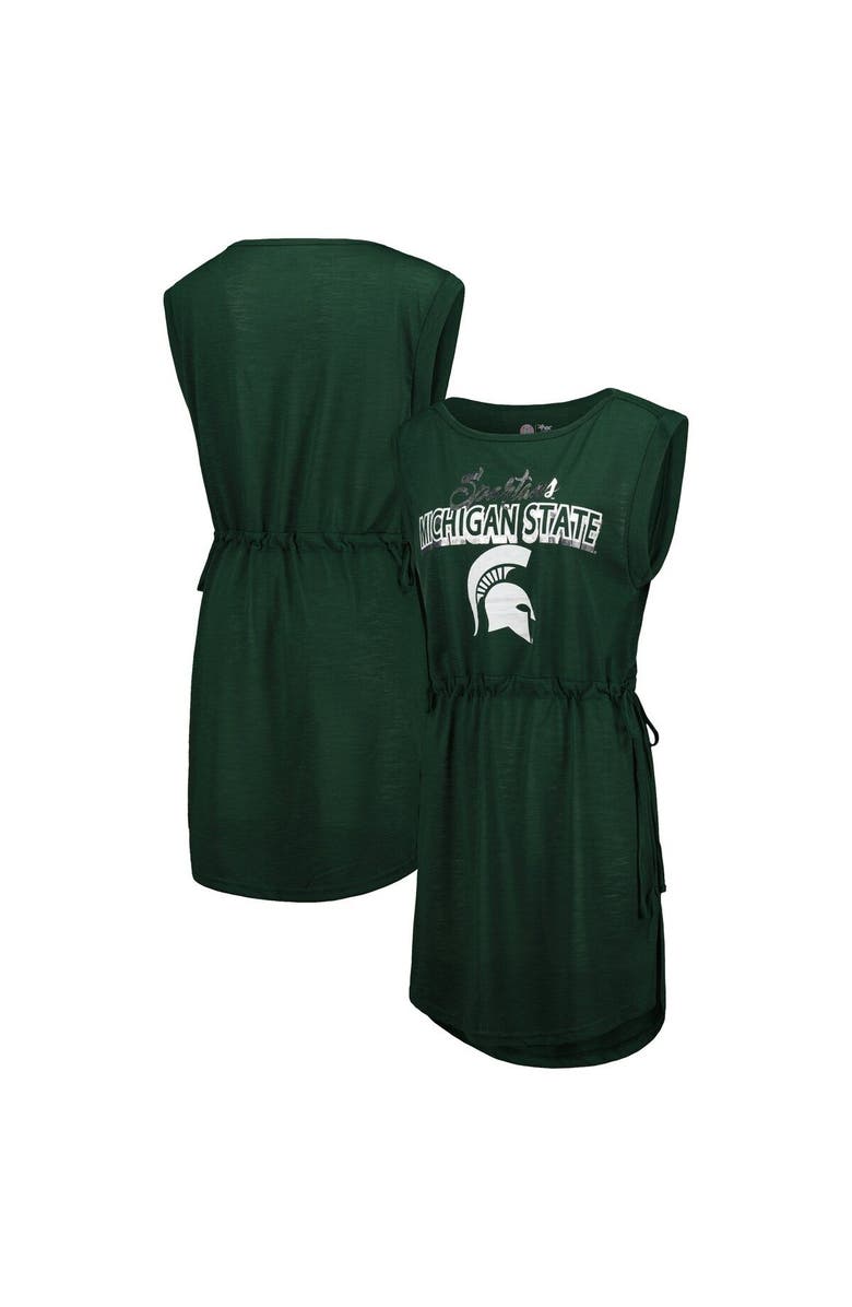 G-III 4HER BY CARL BANKS Women's G-III 4Her by Carl Banks Green Michigan State Spartans GOAT Swimsuit Cover-Up Dress, Main, color, Green