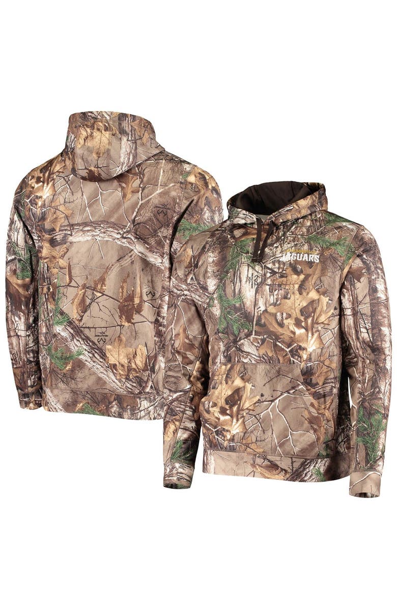 DUNBROOKE Men's Dunbrooke Realtree Camo Jacksonville Jaguars Circle Champion Tech Fleece Pullover Hoodie, Main, color, 