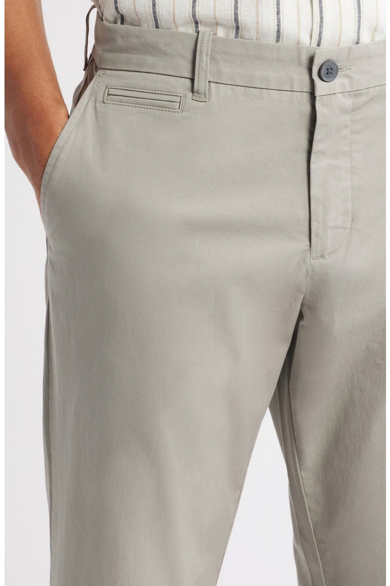 Slim Straight Stretch Cotton Twill Chinos, Alternate, color, GREY EARL