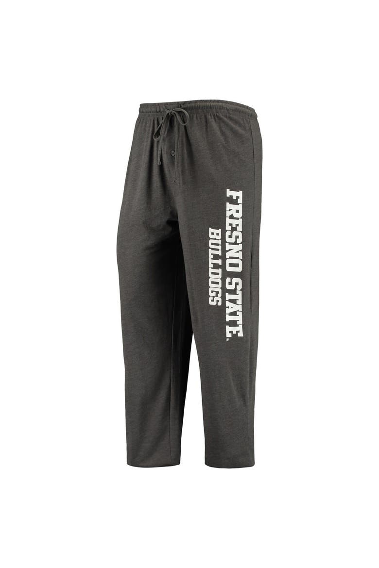 Men's Concepts Sport Heathered Charcoal/Red Fresno State Bulldogs Meter T-Shirt & Pants Sleep Set, Alternate, color, Heather Charcoal