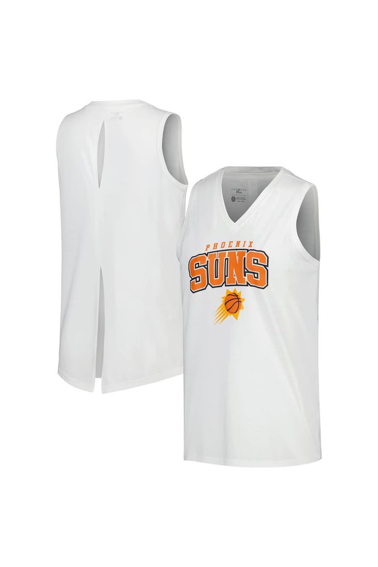 Women's Levelwear White Phoenix Suns Paisley Peekaboo Tank Top, Main, color, White