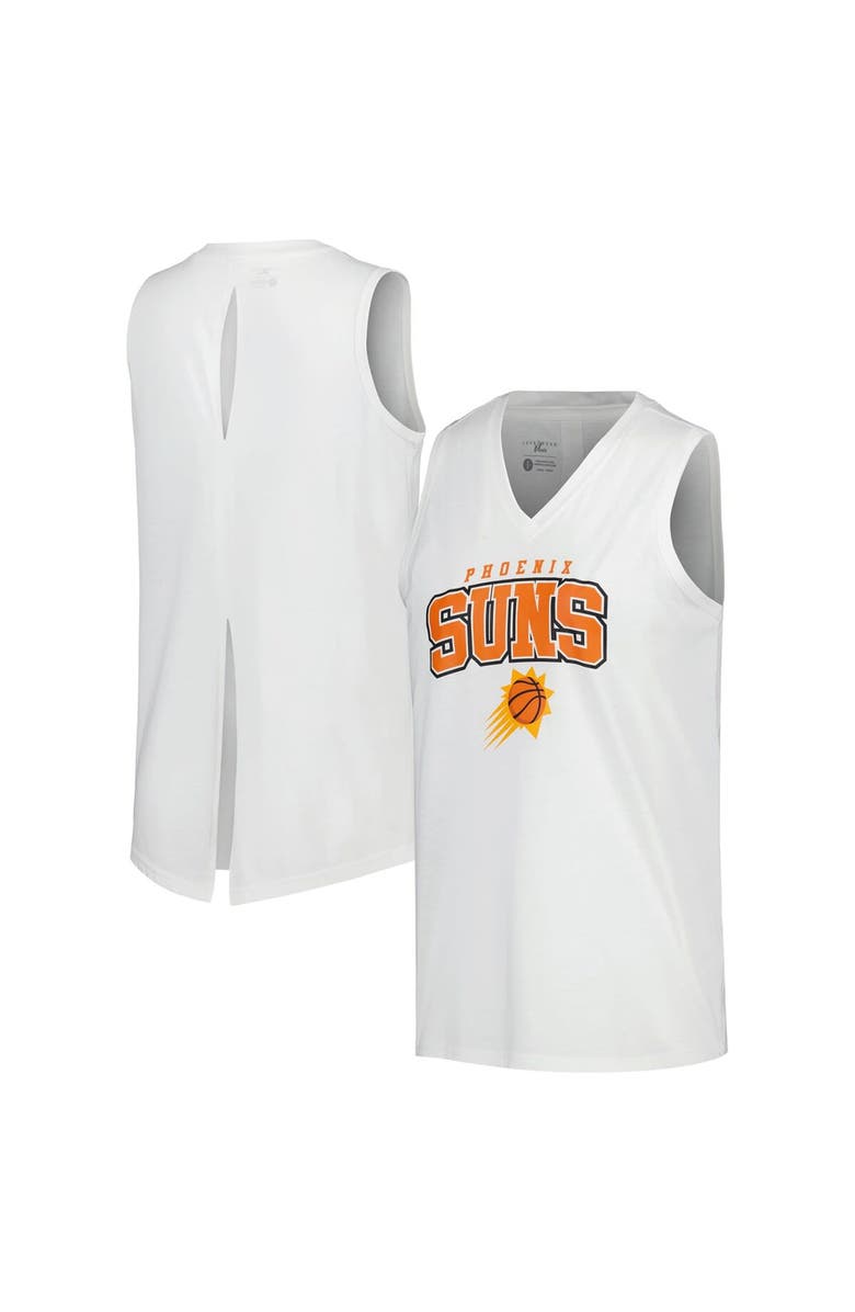 LEVELWEAR Women's Levelwear White Phoenix Suns Paisley Peekaboo Tank Top, Main, color, White