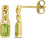 Julianna B. Gemstone Twisted Link Drop Earrings 14k