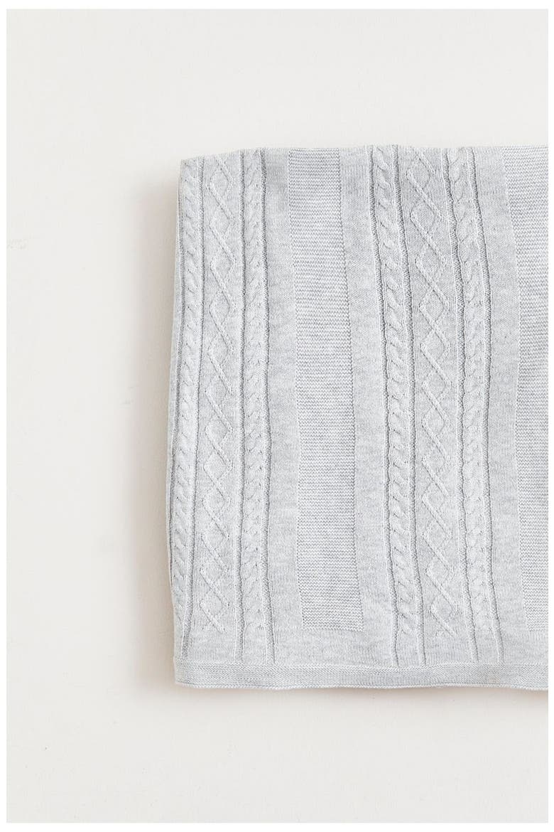 Premium Cotton My First Knit Knitted Blanket for Infant, Alternate, color, Grey