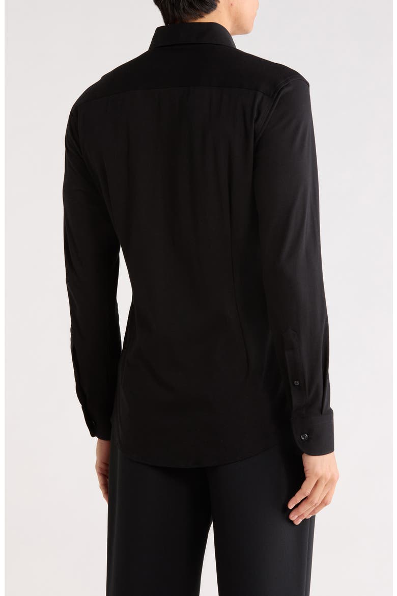 Slim Fit 4-Flex Stretch Dress Shirt, Alternate, color, BLACK