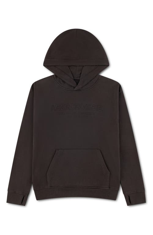 Abercrombie Kids Kids' Logo Cotton Blend Hoodie In Black