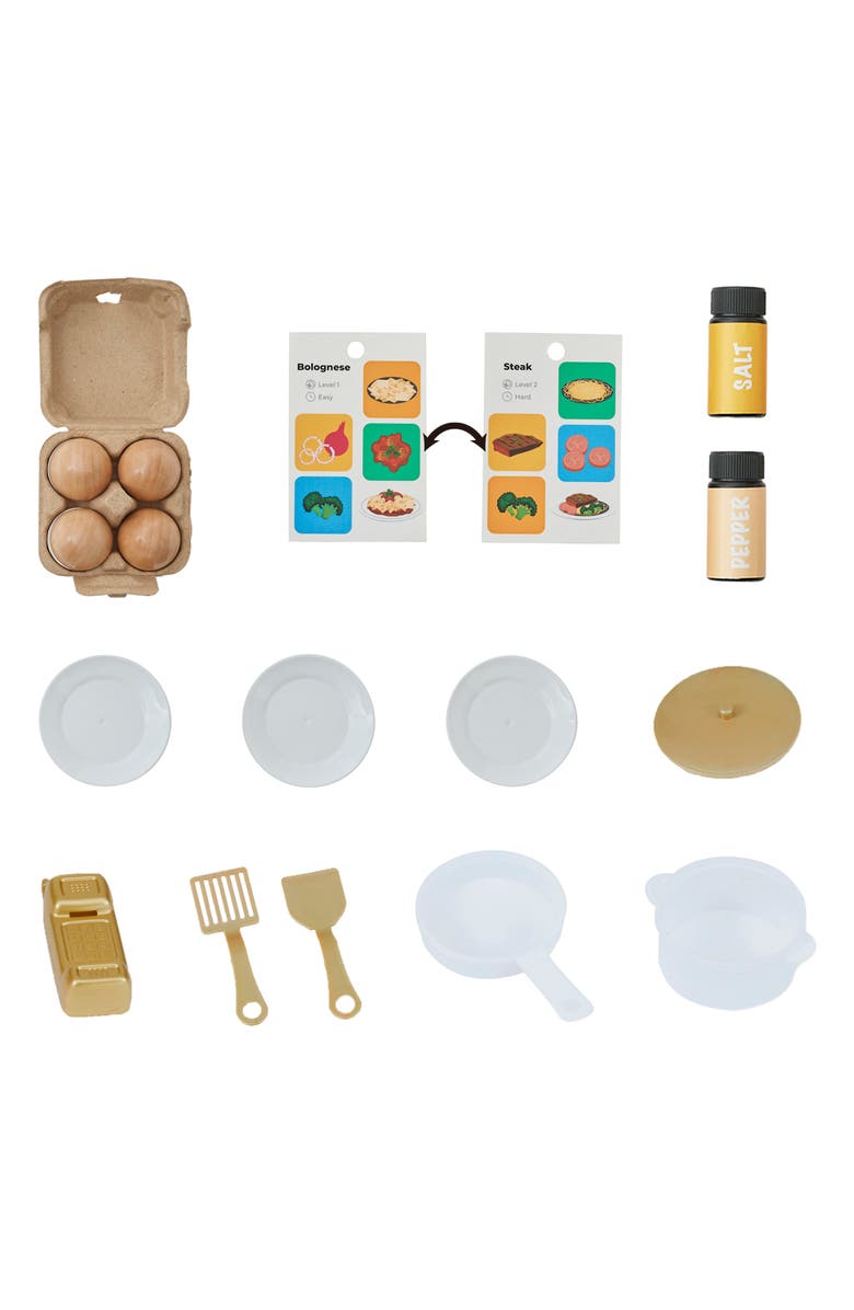 Teamson Kids Chef Memphis Kitchen Playset, Alternate, color, White/ Gold