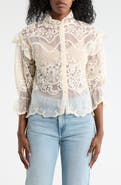 Forgotten Grace Victorian Lace Button-Up Shirt