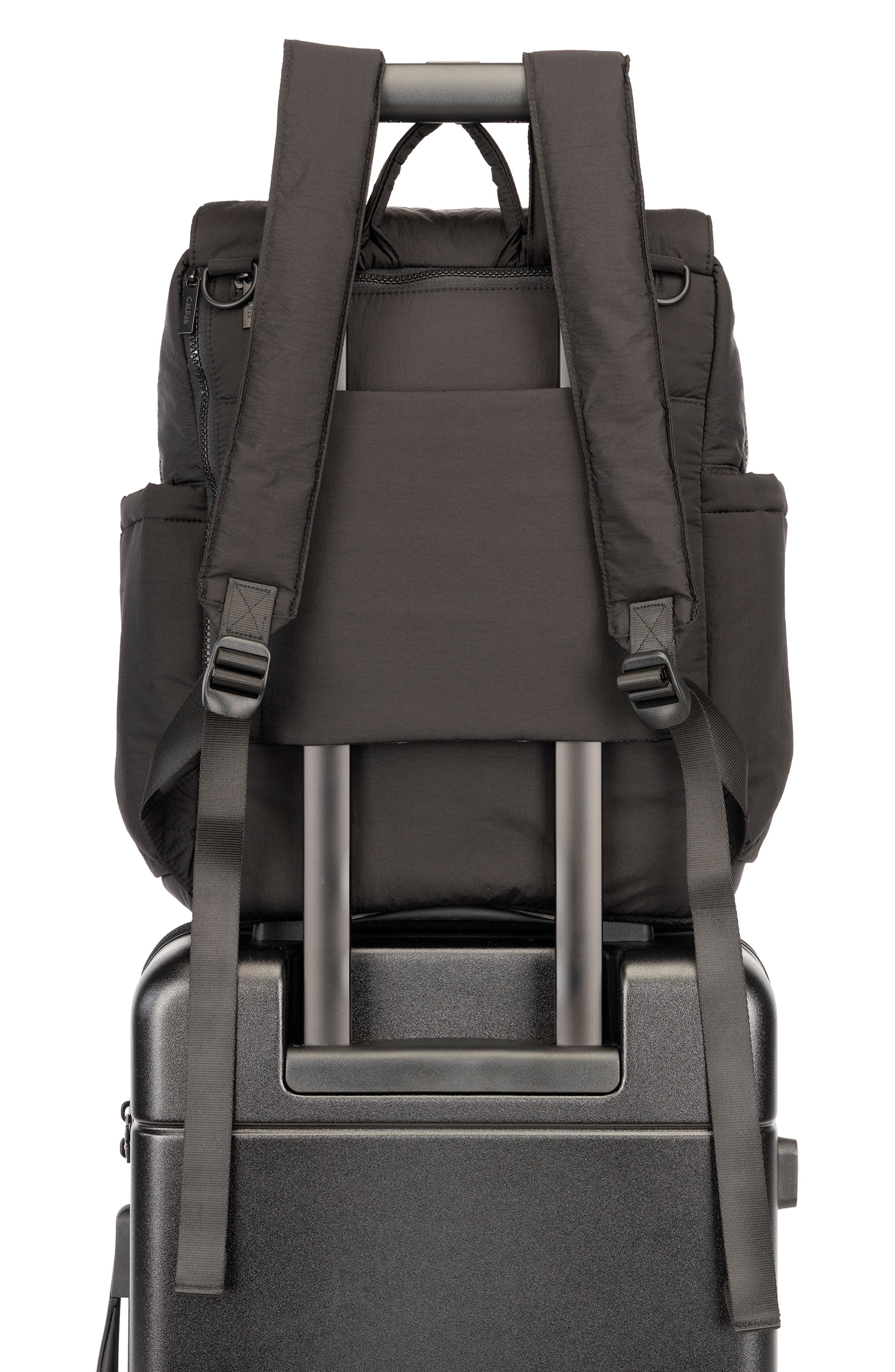 CALPAK Diaper Backpack with Laptop Sleeve, Alternate, color, Black