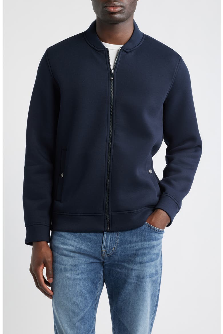 Knit Bomber Jacket, Alternate, color, NAVY