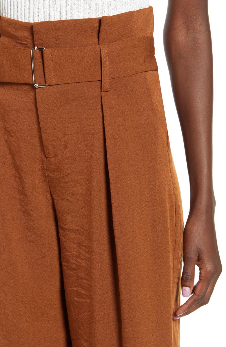 J.O.A. Pleated Wide Leg Crop Trousers, Alternate, color,