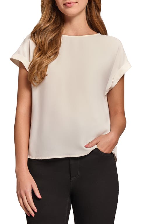 Jones New York Button Detail Top in Jones White 