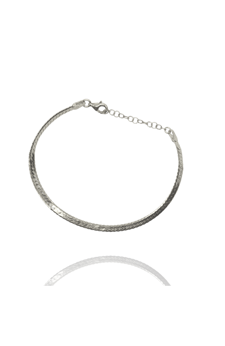 Spero London Italian Sterling Silver Herringbone Bracelet, Main, color, Silver