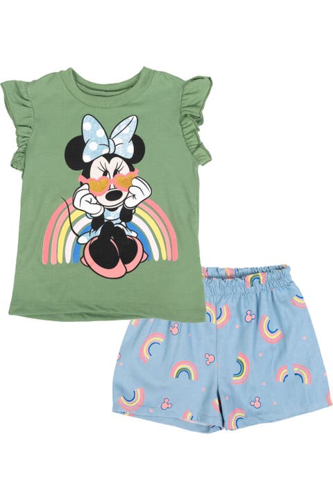 Minnie Mouse T-Shirt and Chambray Shorts Set