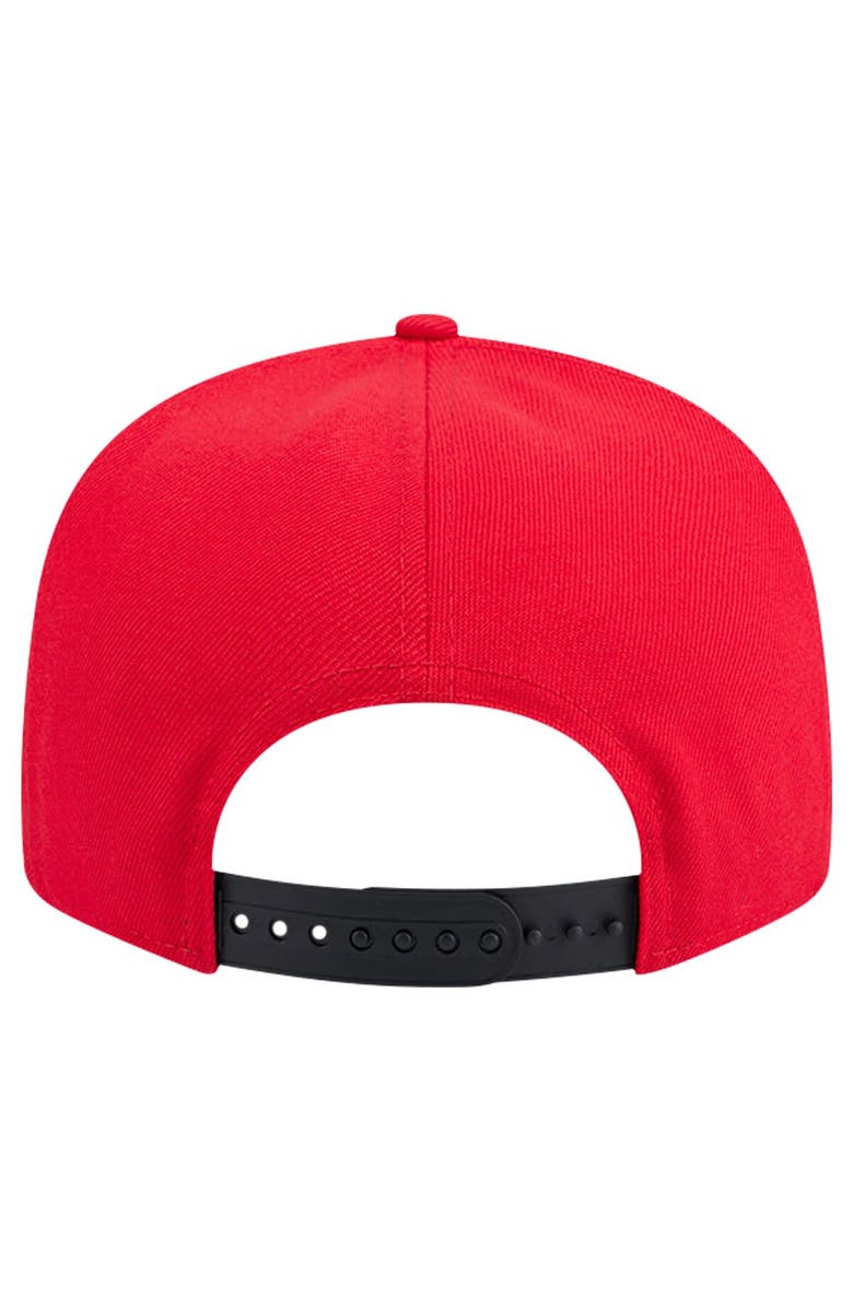 New Era Men's New Era White/Black Portland Trail Blazers Throwback Gradient Tech Font 9FIFTY Snapback Hat, Alternate, color, 