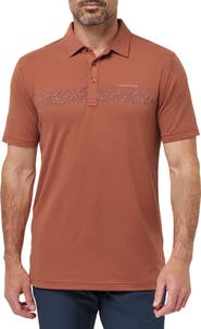 TravisMathew The Heater Chest Stripe Performance Golf Polo