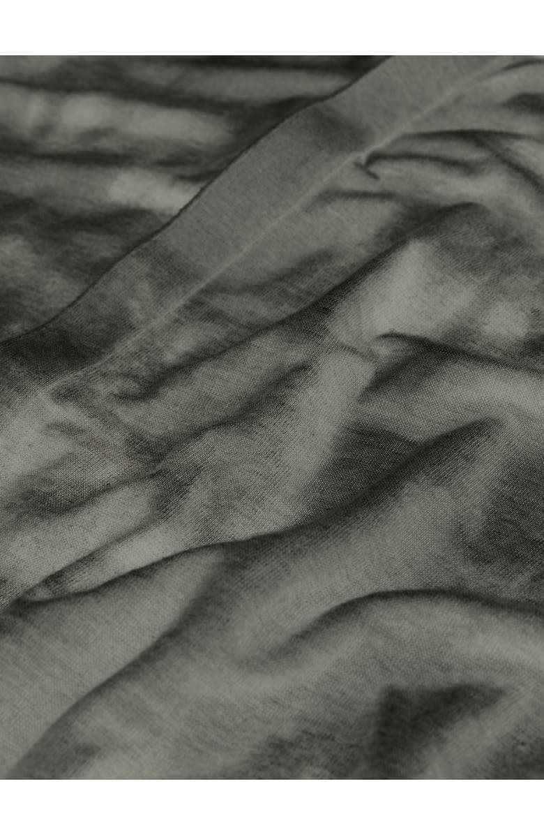 John Varvatos Camellia Tie Dye Slub Knit Linen Button-Up Shirt, Alternate, color, Flagstone Grey