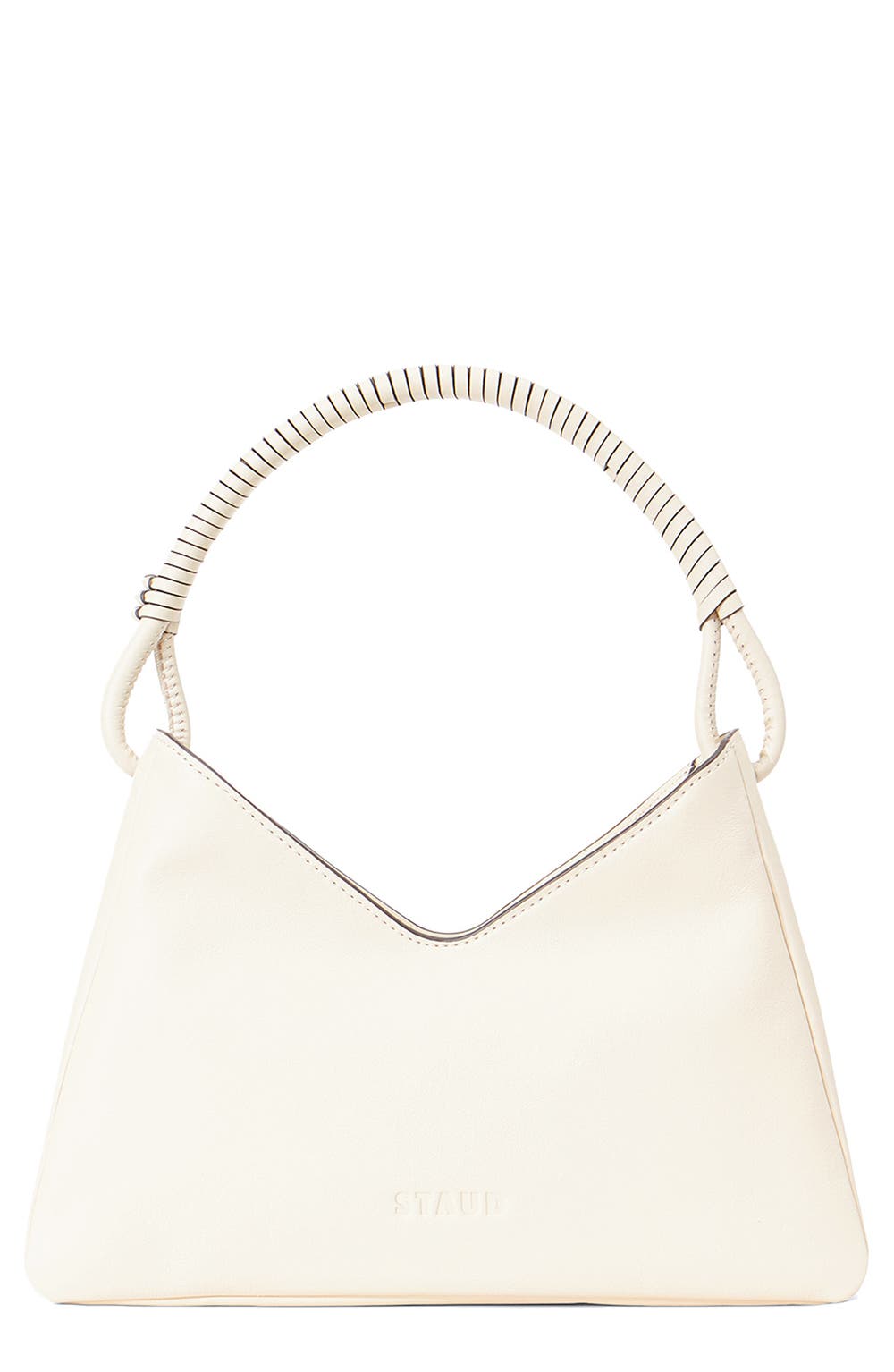 Valerie Leather Shoulder Bag, color, CREAM