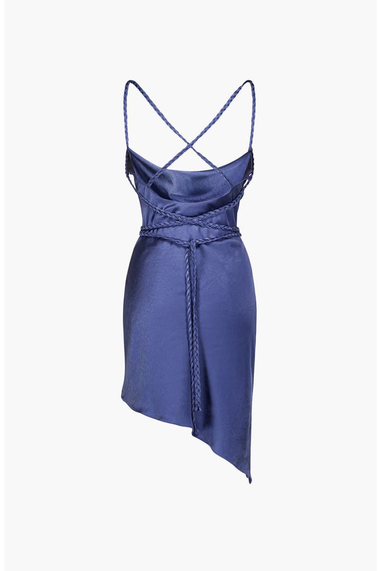 Indy Mini Satin Dress, Alternate, color, Periwinkle