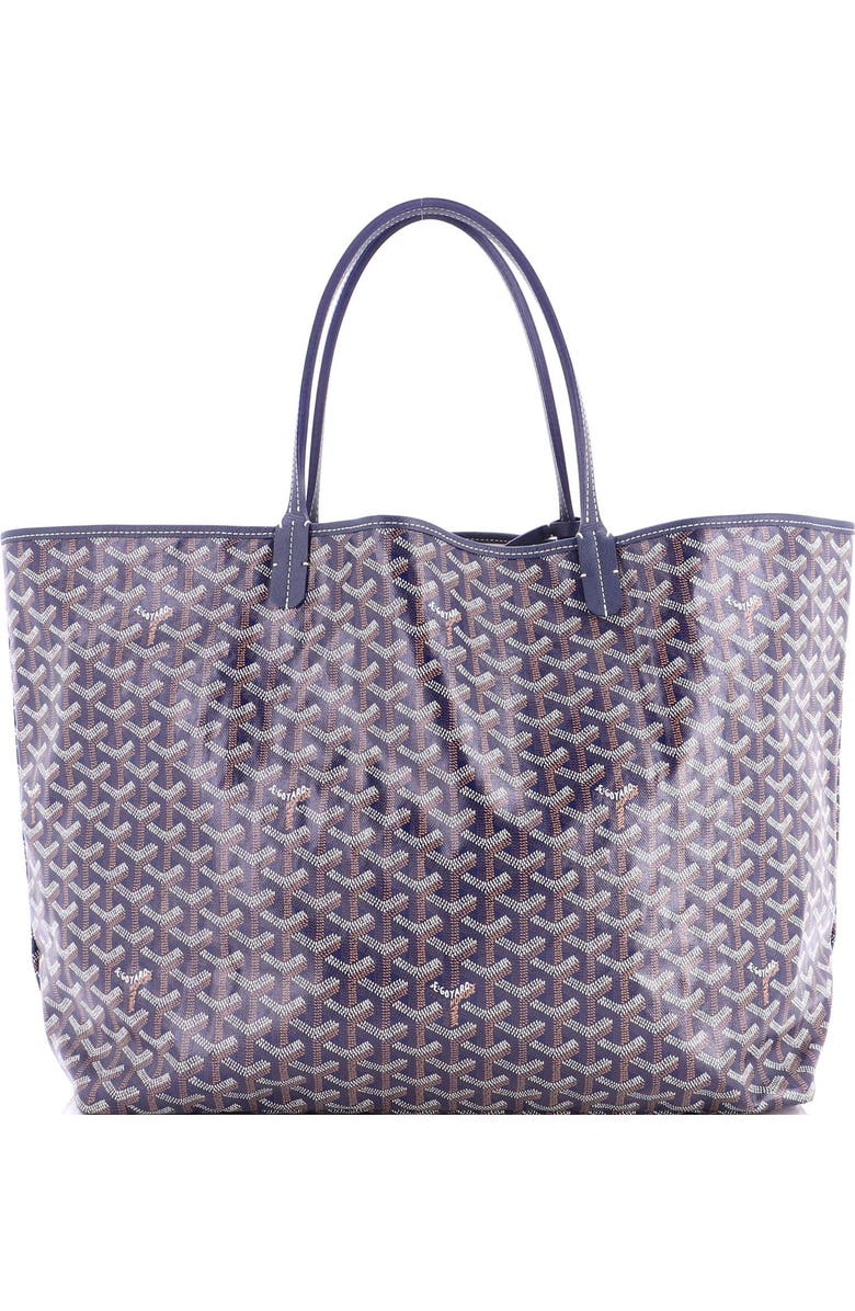 Pre-Owned Goyard Saint Louis Tote Coated Canvas GM, Main, color, Blue