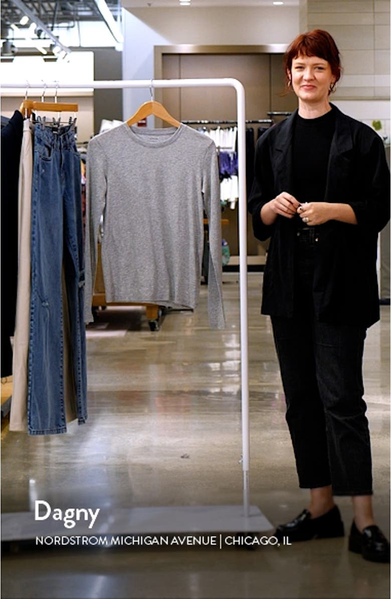 Essential Long Sleeve Crewneck Tee, sales video thumbnail