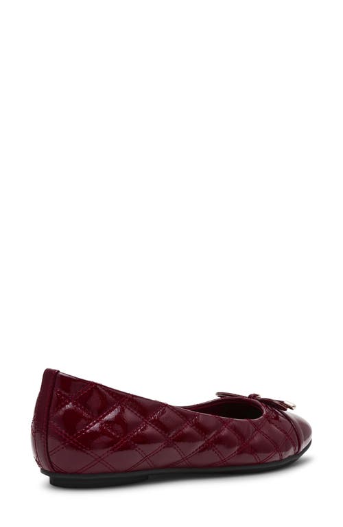 Anne Klein Luci Cap Toe Ballet Flat In Burgundy