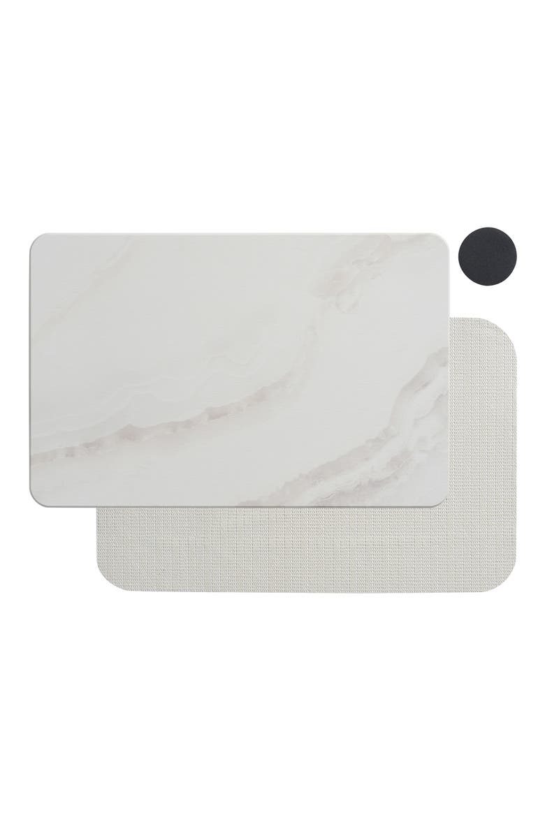 White Marble Diatomite Stone Bath Mat, Alternate, color, WHITE MARBLE