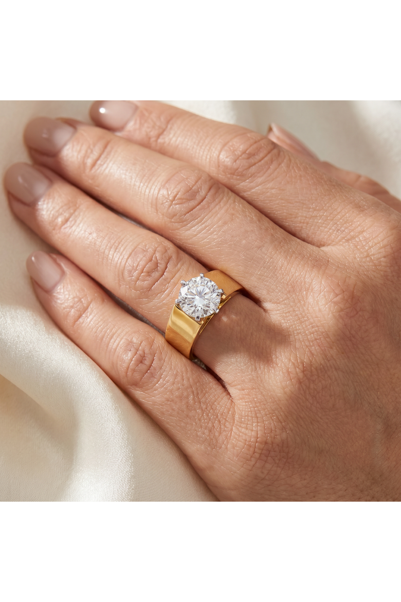 Certified 2Ct Round Diamond Solitaire Engagement Ring 14k Gold Lab Grown, Alternate, color, 14k Yellow Gold