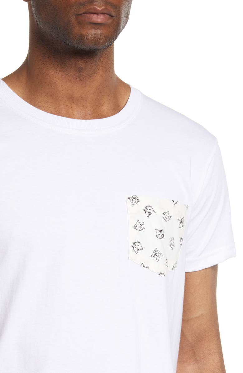 Naked & Famous Denim Men's Cat Pocket Cotton T-Shirt, Alternate, color, 