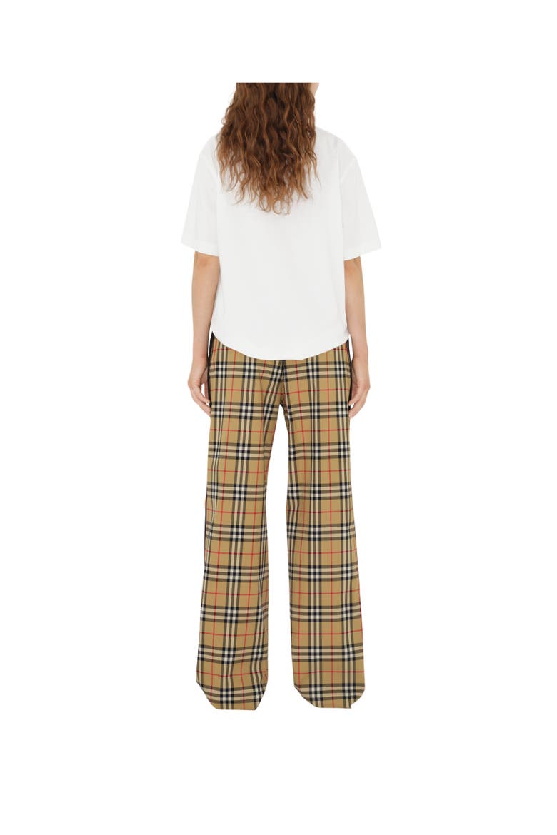 Check Cotton Trousers, Alternate, color, Archive beige