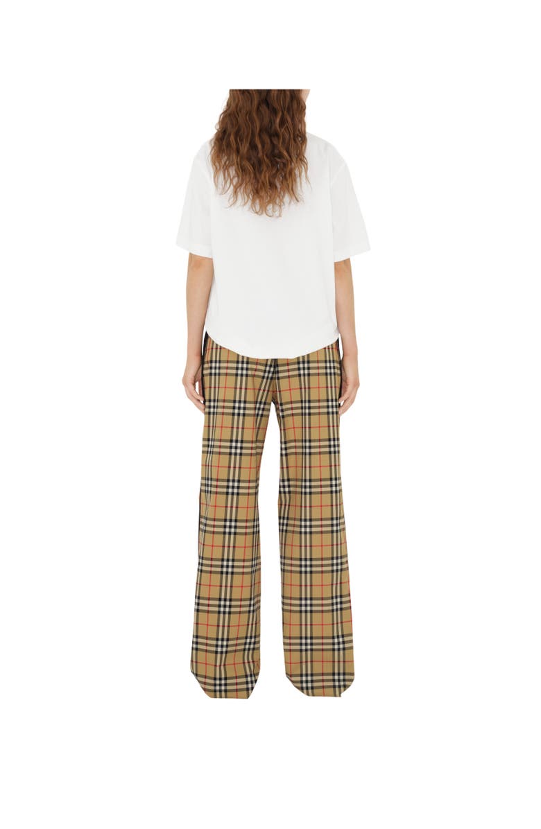 Burberry Check Cotton Trousers, Alternate, color, Archive Beige