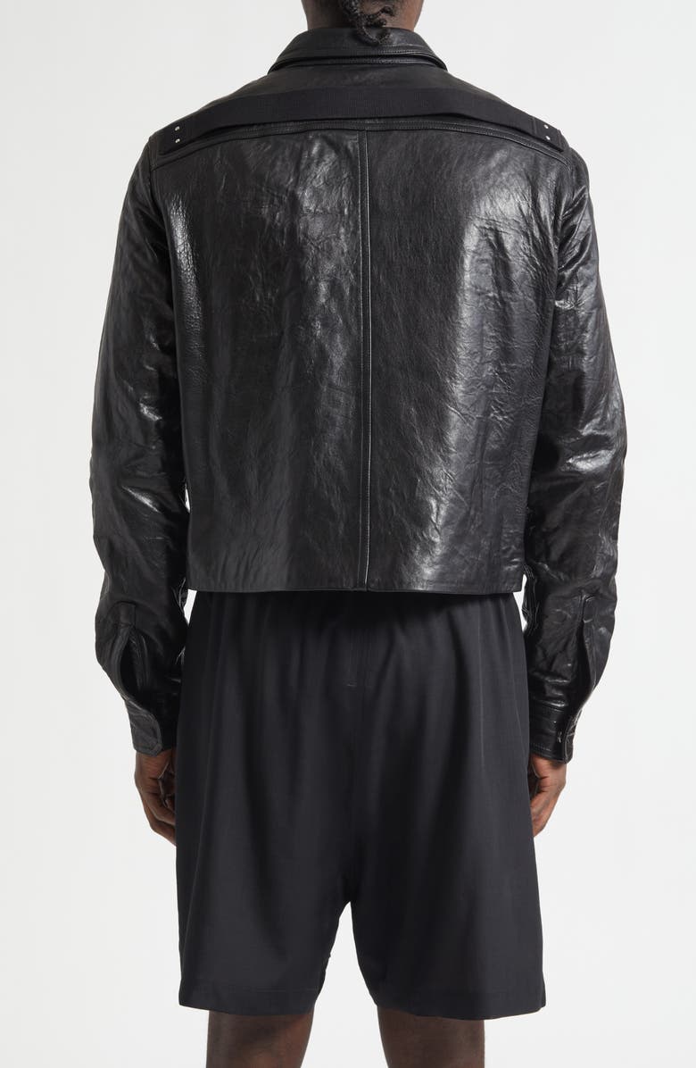 Rick Owens Tour Alice Leather Jacket, Alternate, color, Black