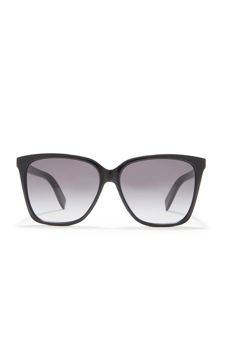 Square 56mm Sunglasses, Main, color, BLACK BLACK GREY