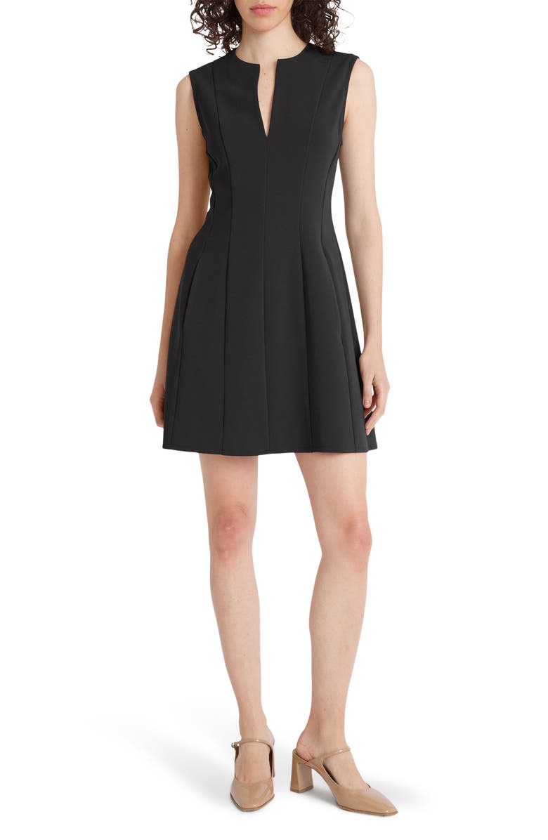 Luxely Sleeveless Fit & Flare Minidress, Main, color, Meteorite
